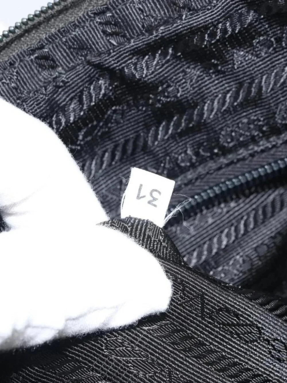 PRADA Tote Bag Nylon Green Silver Auth - Picture 15 of 16